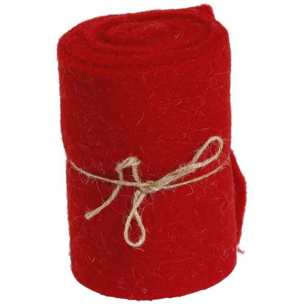 POSIWIO Deko - Streifen Dunkelrot 15 cm x 2 Meter - Polyester 
