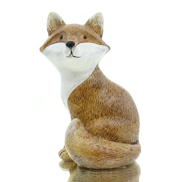 POSIWIO Dekofigur Fuchs Braun & Weiß nach links schauend 12 cm - Kunststoff