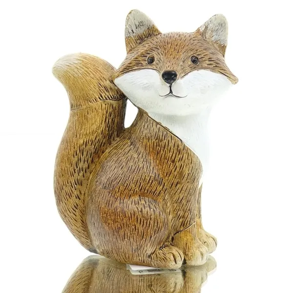 POSIWIO Dekofigur Fuchs Braun & Weiß nach rechts schauend 11 cm - Kunststoff