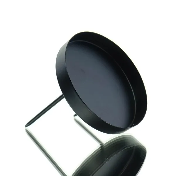 POSIWIO Kranzstecker Kerzenhalter Meta Schwarz niedriger Rand Ø 7 cm - Metall POSIWIO Kranzstecker Kerzenhalter Meta Schwarz niedriger Rand Ø 7 cm - Metall