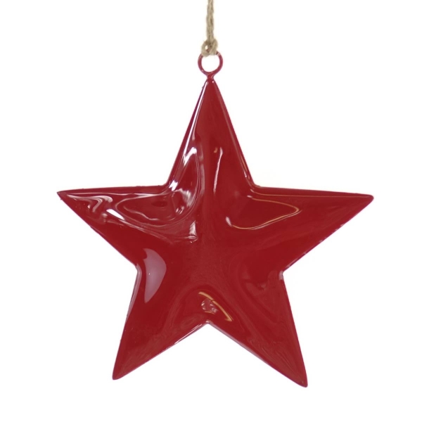 POSIWIO Weihnachtssternanhänger Rot Ø ca. 12,5 cm - Metall