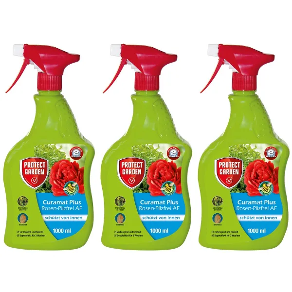 PROTECT GARDEN Curamat Plus Rosen-Pilzfrei AF anwendungsfertig - 1 Liter x 3 PROTECT GARDEN Curamat Plus Rosen-Pilzfrei AF anwendungsfertig - 1 Liter x 3