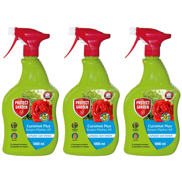 PROTECT GARDEN Curamat Plus Rosen-Pilzfrei AF anwendungsfertig - 1 Liter x 3