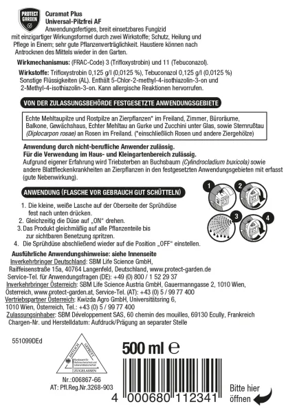 PROTECT GARDEN Curamat Plus Universal-Pilzfrei AF anwendungsfertig - 500 ml x 3