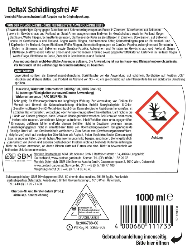 PROTECT GARDEN DeltaX Schädlingsfrei AF anwendungsfertig - 1 Liter x 3