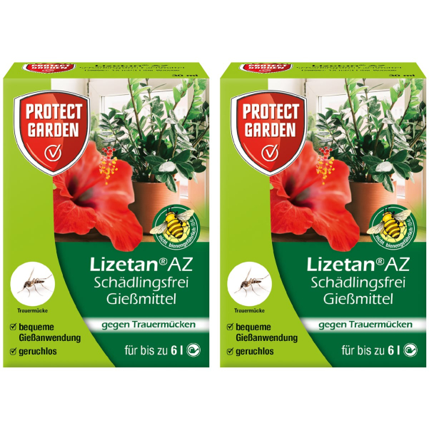 PROTECT GARDEN Lizetan® AZ Schädlingsfrei Gießmittel für 6 Liter - 30 ml x 2