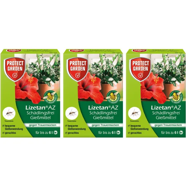PROTECT GARDEN Lizetan® AZ Schädlingsfrei Gießmittel für 6 Liter - 30 ml x 3