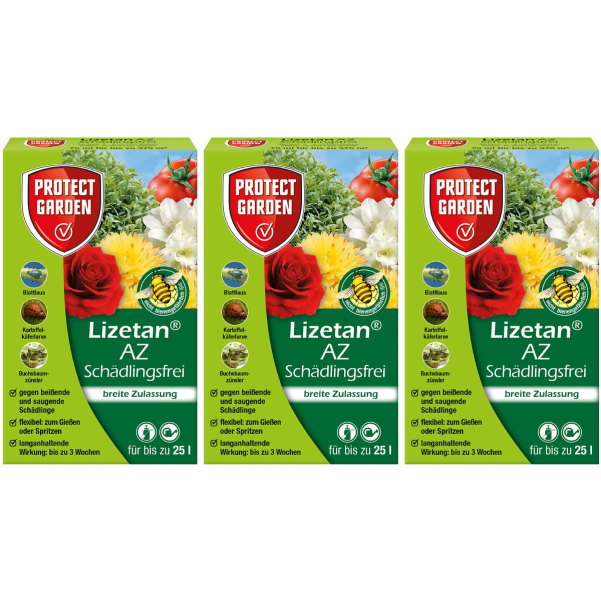 PROTECT GARDEN Lizetan® AZ Schädlingsfrei Konzentrat für bis zu 25 Liter - 75 ml x 3