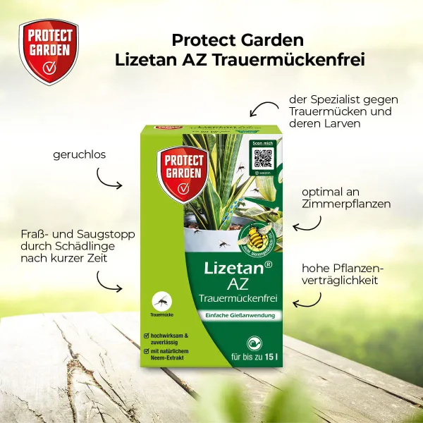 PROTECT GARDEN Lizetan® AZ Trauermückenfrei 75 ml für 15 Liter Gießwasser