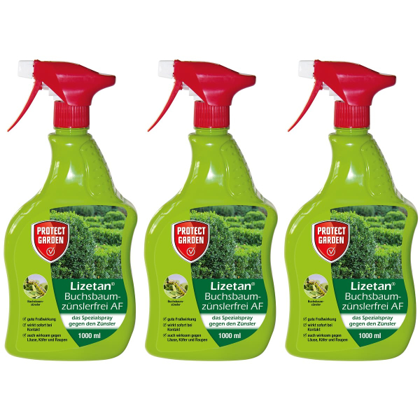 PROTECT GARDEN Lizetan® Buchsbaumzünslerfrei AF anwendungsfertig - 1 Liter x  3