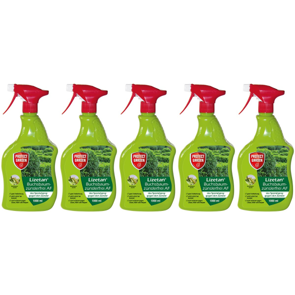 PROTECT GARDEN Lizetan® Buchsbaumzünslerfrei AF anwendungsfertig - 1 Liter x  5