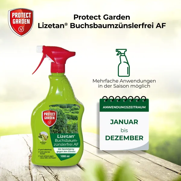 PROTECT GARDEN Lizetan® Buchsbaumzünslerfrei AF anwendungsfertig - 1 Liter x 5