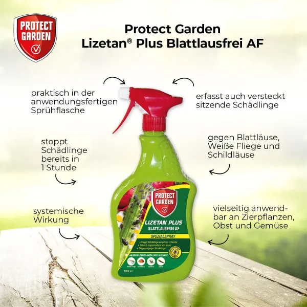 PROTECT GARDEN Lizetan Plus Blattlausfrei AF 1 Liter anwendungsfertig
