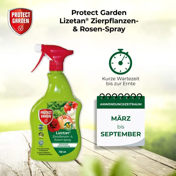 PROTECT GARDEN Lizetan® Zierpflanzen- & Rosen-Spray AF - 750 ml