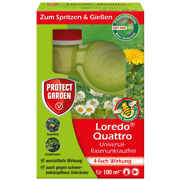 PROTECT GARDEN Loredo Quattro Universal-Rasenunkrautfrei 100 ml