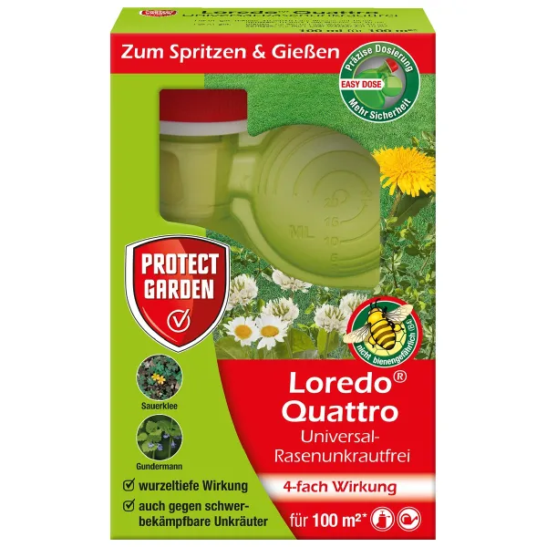 PROTECT GARDEN Loredo Quattro Universal-Rasenunkrautfrei 100 ml