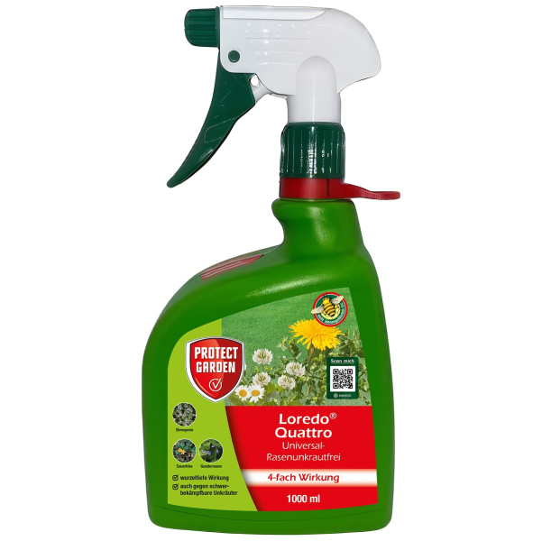 PROTECT GARDEN Loredo® Quattro Universal-Rasenunkrautfrei - 1.000 ml