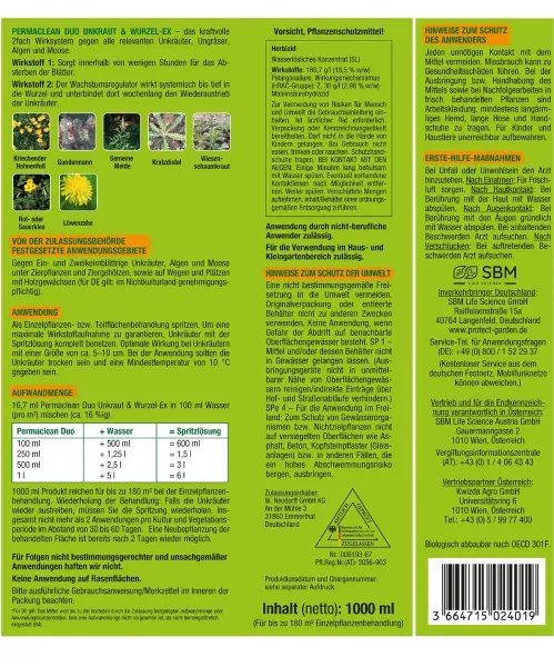 PROTECT GARDEN Permaclean Duo Unkaut & Wurzel-Ex 1.000 ml x 2