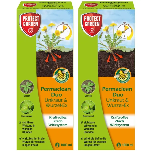 PROTECT GARDEN Permaclean Duo Unkaut & Wurzel-Ex 1.000 ml x 2 PROTECT GARDEN Permaclean Duo Unkaut & Wurzel-Ex 1.000 ml x 2