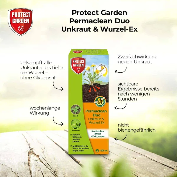 PROTECT GARDEN Permaclean Duo Unkaut & Wurzel-Ex 1.000 ml x 3
