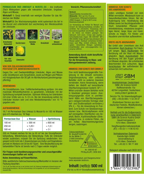 PROTECT GARDEN Permaclean Duo Unkaut & Wurzel-Ex 500 ml x 5