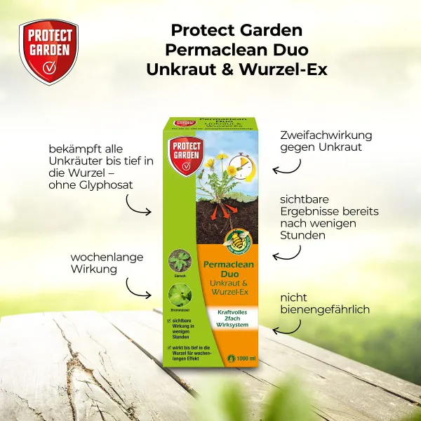 PROTECT GARDEN Permaclean Duo Unkaut & Wurzel-Ex 500 ml x 5