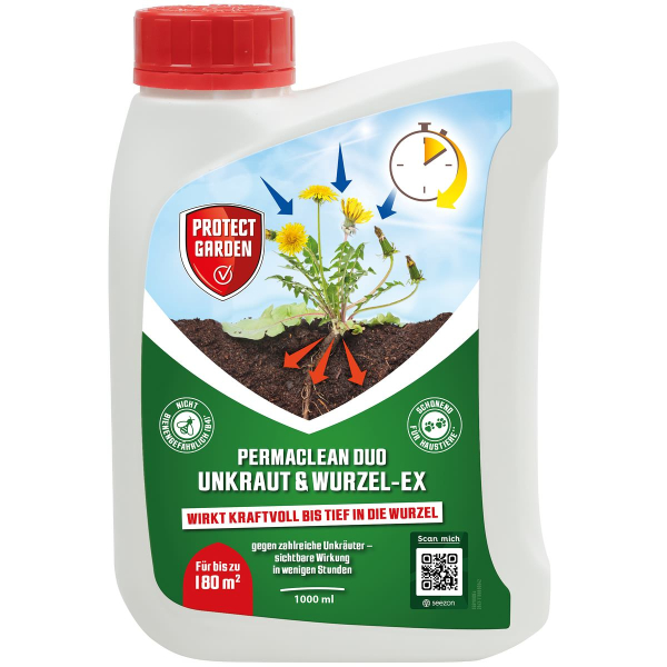 PROTECT GARDEN Permaclean Duo Unkraut & Wurzel-Ex für bis zu 180 m² - 1.000 ml