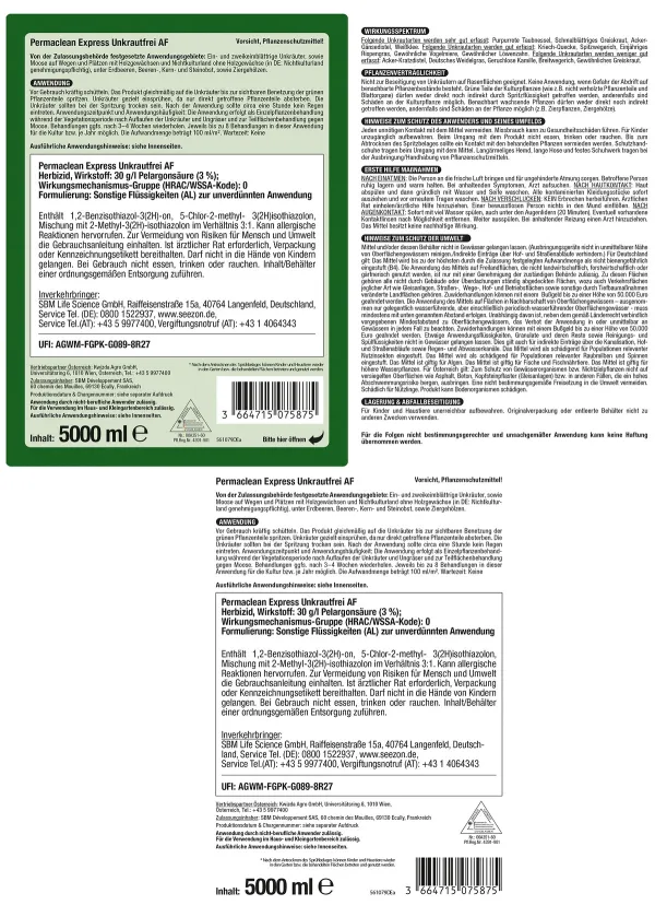 PROTECT GARDEN Permaclean Express Unkrautfrei AF 5 Liter