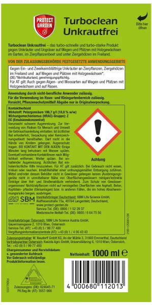 PROTECT GARDEN Unkrautfrei Turboclean 1 Liter