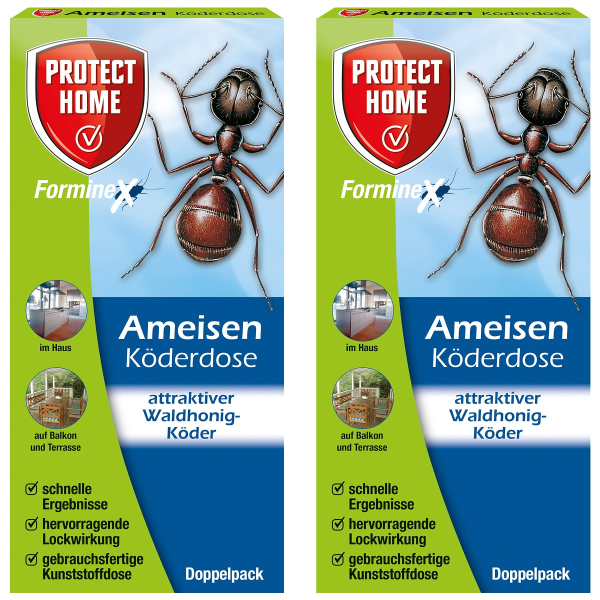 PROTECT HOME FormineX Ameisen Köderdosen - 2 Köderdosen x 2 