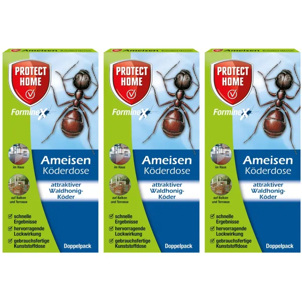 PROTECT HOME FormineX Ameisen Köderdosen - 2 Köderdosen x 3