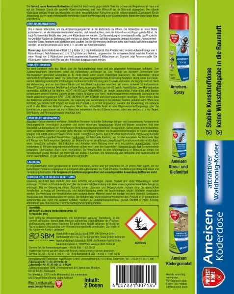 PROTECT HOME FormineX Ameisen Köderdosen - 2 Köderdosen x 3