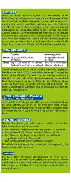 PROTECT HOME FormineX Ameisen Ködergranulat 600 g