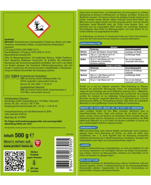 PROTECT HOME FormineX Ameisen Streu- und Gießmittel für 62,5 m² - 500 g