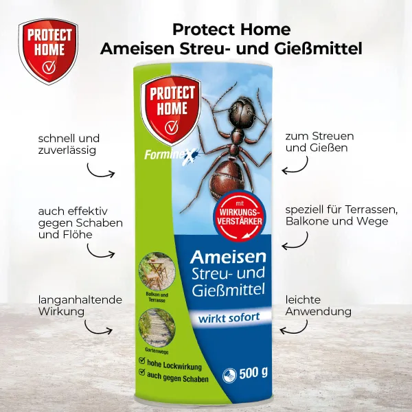 PROTECT HOME FormineX Ameisen Streu- und Gießmittel für 62,5 m² - 500 g