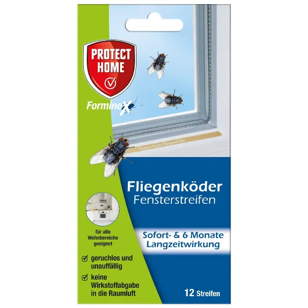 PROTECT HOME FormineX Fliegenköder Fensterstreifen - 12 Stück