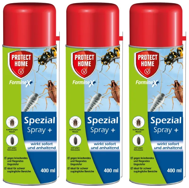 PROTECT HOME FormineX Spezialspray + anwendungsfertig - 400 ml x 3