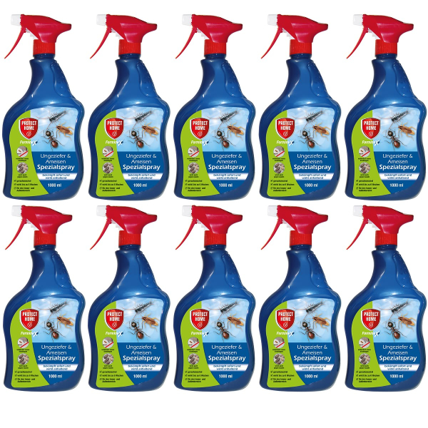 PROTECT HOME FormineX Ungeziefer & Ameisen Spezialspray anwendungsfertig - 1 Liter x 10