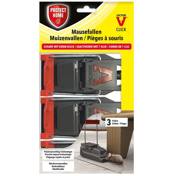 PROTECT HOME Mausefallen Click 3 Stück