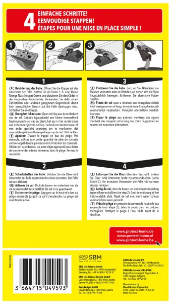 PROTECT HOME Mausefallen Easy Catch 2er Set