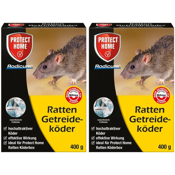 PROTECT HOME Rodicum® Ratten Getreideköder - 400 g x 2 PROTECT HOME Rodicum® Ratten Getreideköder - 400 g x 2