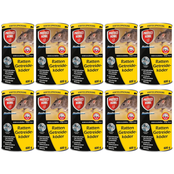PROTECT HOME Rodicum® Ratten Getreideköder - 600 g x 10