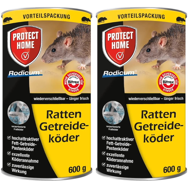 PROTECT HOME Rodicum® Ratten Getreideköder - 600 g x  2