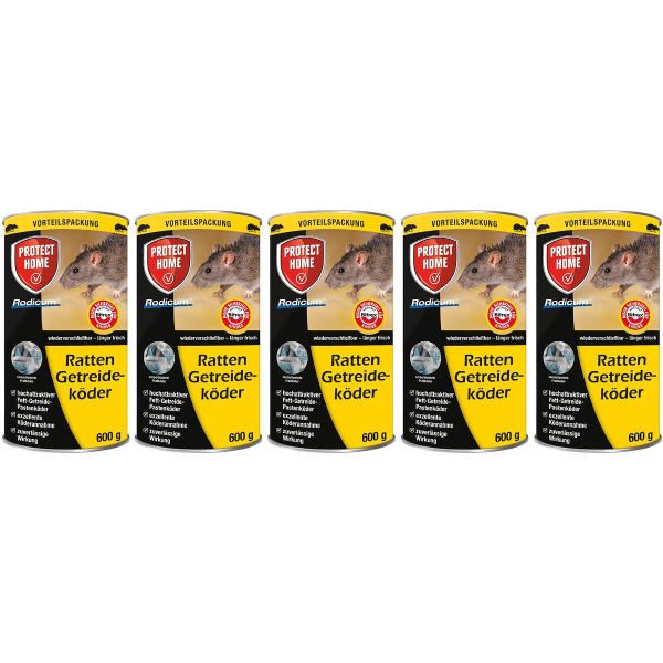 PROTECT HOME Rodicum® Ratten Getreideköder - 600 g x  5