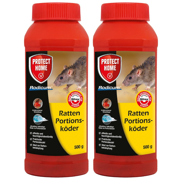 PROTECT HOME Rodicum® Ratten Portionsköder - 500 g x  2