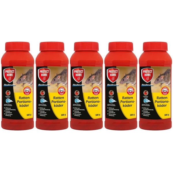 PROTECT HOME Rodicum® Ratten Portionsköder - 500 g x  5