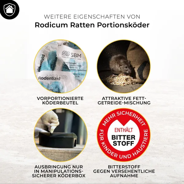 PROTECT HOME Rodicum® Ratten Portionsköder - 500 g x 5