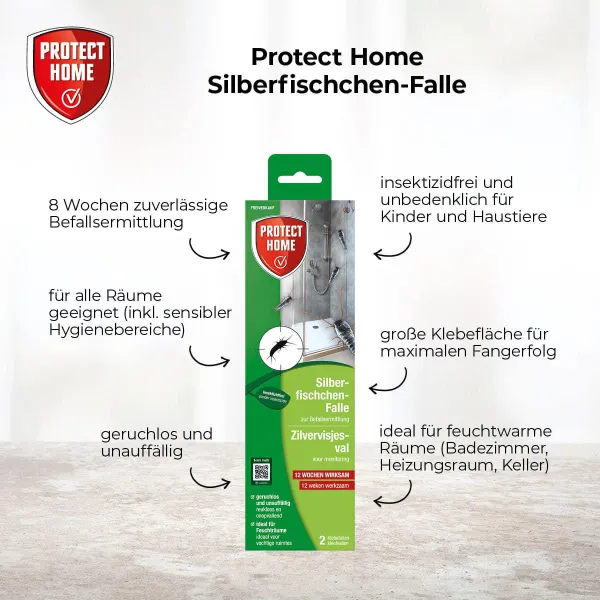 PROTECT HOME Silberfischchen-Falle - 2 Klebefallen