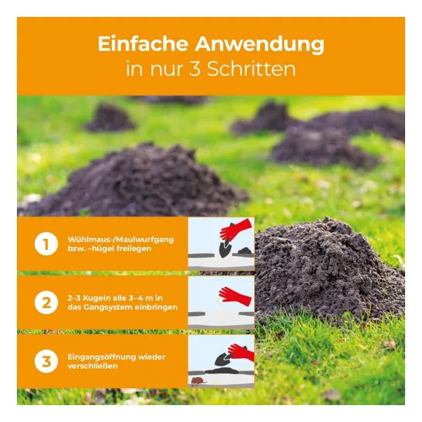 PROTECT HOME Wühlmaus & Maulwurf STOPP - 50 Kugeln