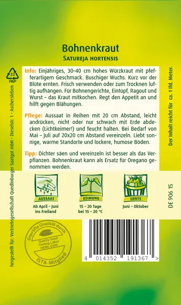 Quedlinburger Bohnenkraut - Kräutersamen